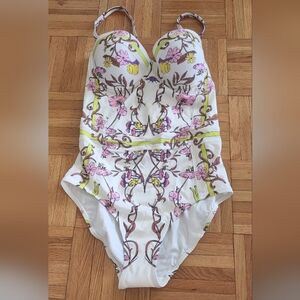 Brand New With Tags Tory Burch Floral Print One-Piece Swimsuit